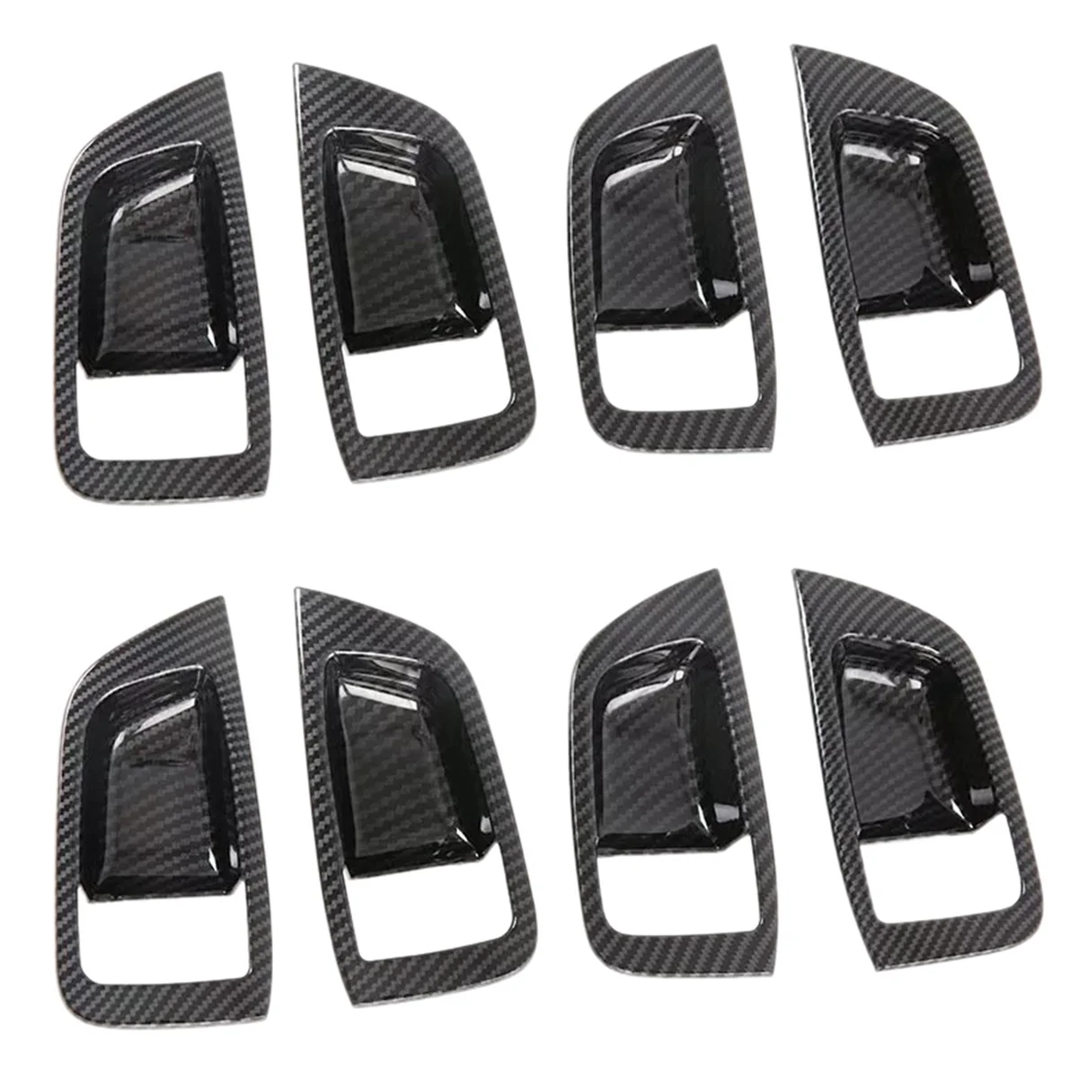 

for Mitsubishi Pajero Sport 2020 8PCS Carbon Fiber ABS Car Door Handle Bowl Protector Cover Trim Moldings Car Styling