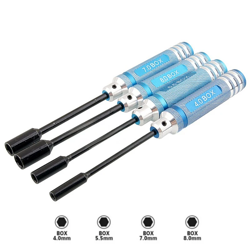 Jeu de 4 clés Allen hexagonales 1.5-8mm pour RC voiture hélicoptère