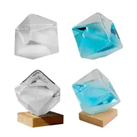 Weather Predictor Cube Shape Storm Glass Barometer Art Crafts Weather Forecast Bottles for Office Tabletop Home Decor Xmas Gift 1