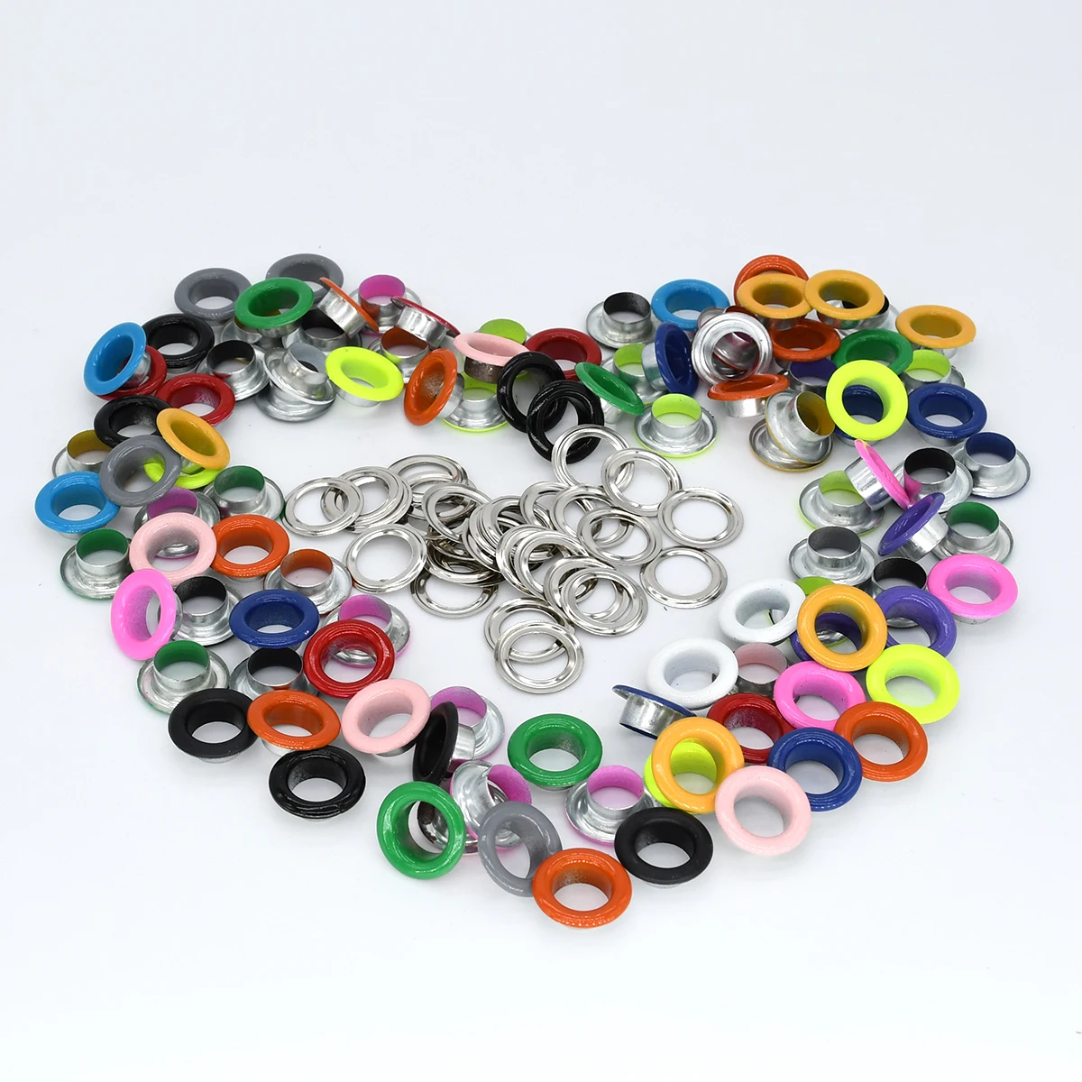5mm Eyelets with Washer Metal Grommets 100sets Repair Hole Eye Rings for Garment Shoes Bag Scrapbooking Belt Hat eyelet grommet ring eyelet grommet ring kit grommet eyelet kit screw back eyelets metal eyelet buttons