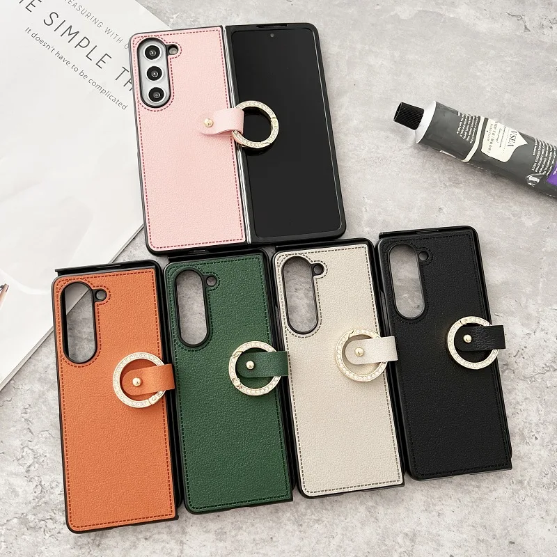 Case with Jewelled Ring For Samsung Galaxy Z Fold6 Z Fold 5  Z Fold 4 3 2 Case Shockproof Shell For Fold 2 Back Cover z축소 6 케이스_voghion.com