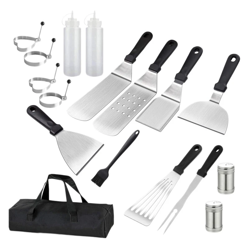 

New-18Pcs Outdoor Griddle Accessories Kit For Blackstone Grill Griddle Spatula Scraper Combination Home Cooking Accessories