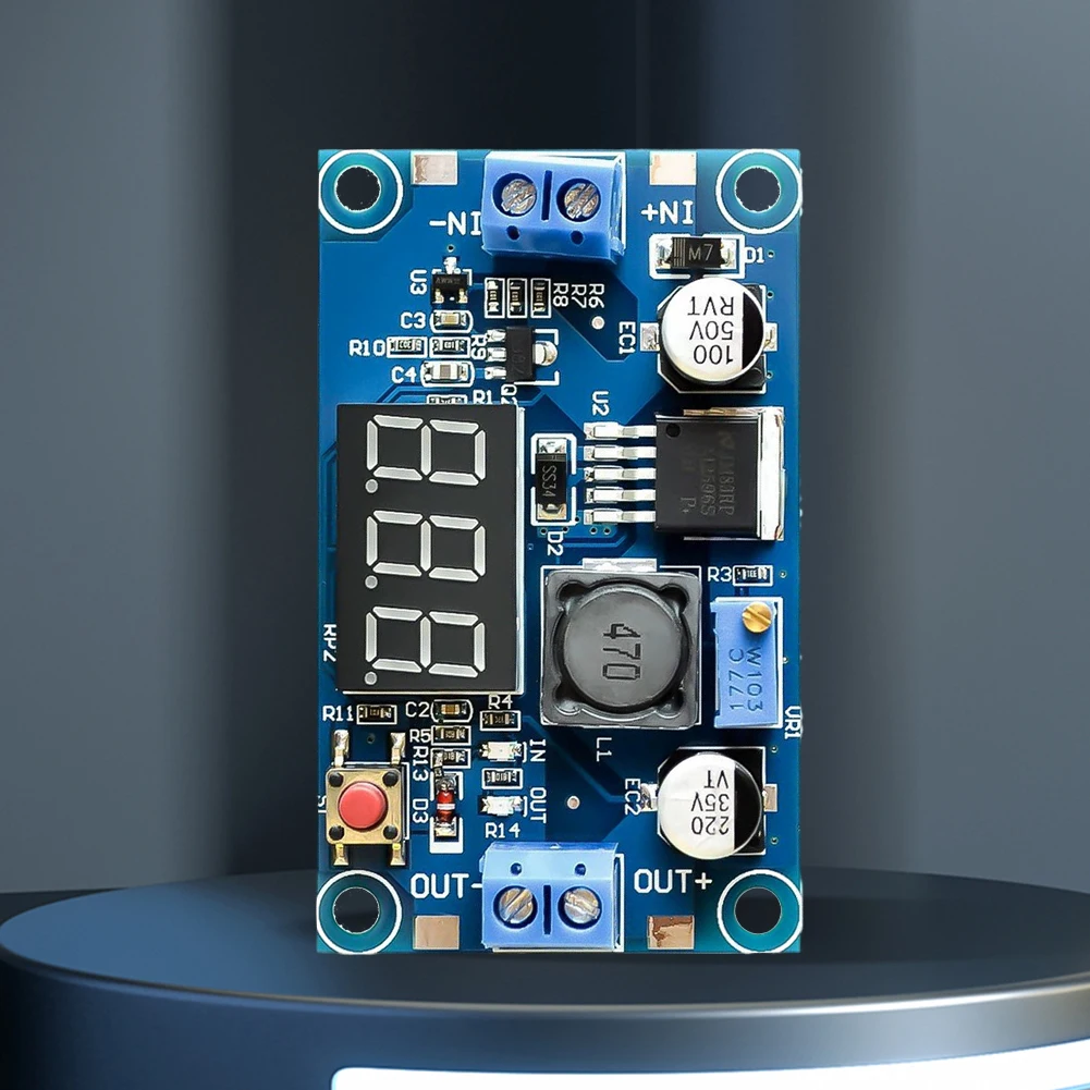 조정 가능한 LM2596 DC-DC 벅 레귤레이터 모듈 4.5-40V 입력 1.25-37V 출력(LED 전압계 포함) 고효율