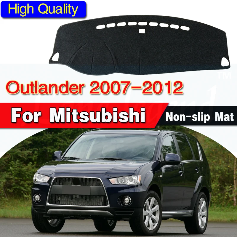 Anti-Slip Mat Dashboard Cover Carpet Sunshade Dashmat Accessories for Mitsubishi Outlander 2007 2008 2009 2010 2011 2012 2nd Gen