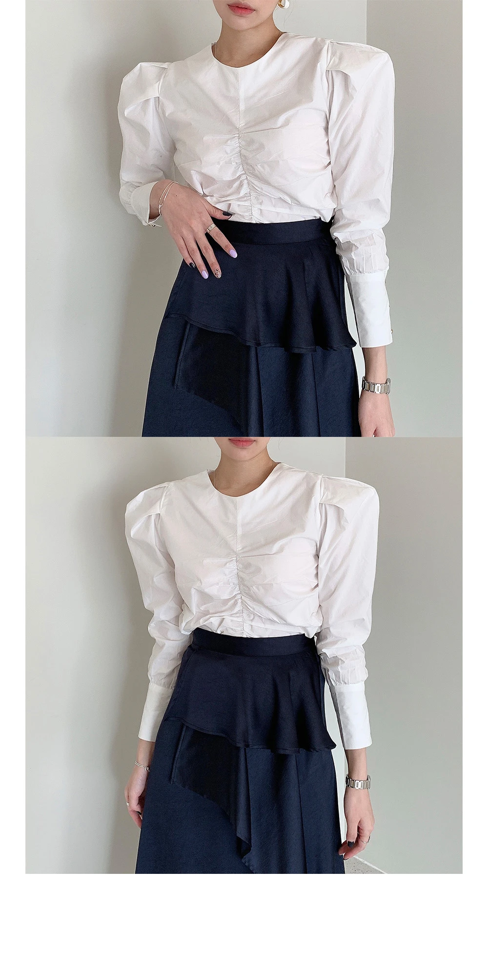 black denim skirt Hzirip Split Ruffles Retro High Waist Layers 2021 Gentle Vintage All Match Elegance Office Lady Streetwear Hot Long Skirts plaid skirt