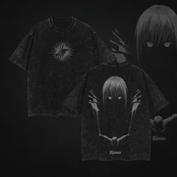 Chainsaw Man Makima Graphic Tee - Unisex Short Sleeve Cotton Casual Shirt - XXL (Black)
