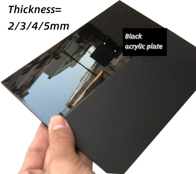 Plaque Acrylique Noire PMMA 200x200mm, Feuille de Plastique, Verre  Organique, Méthodes Méthyles, Épaisseur 2mm, 5mm, 8mm