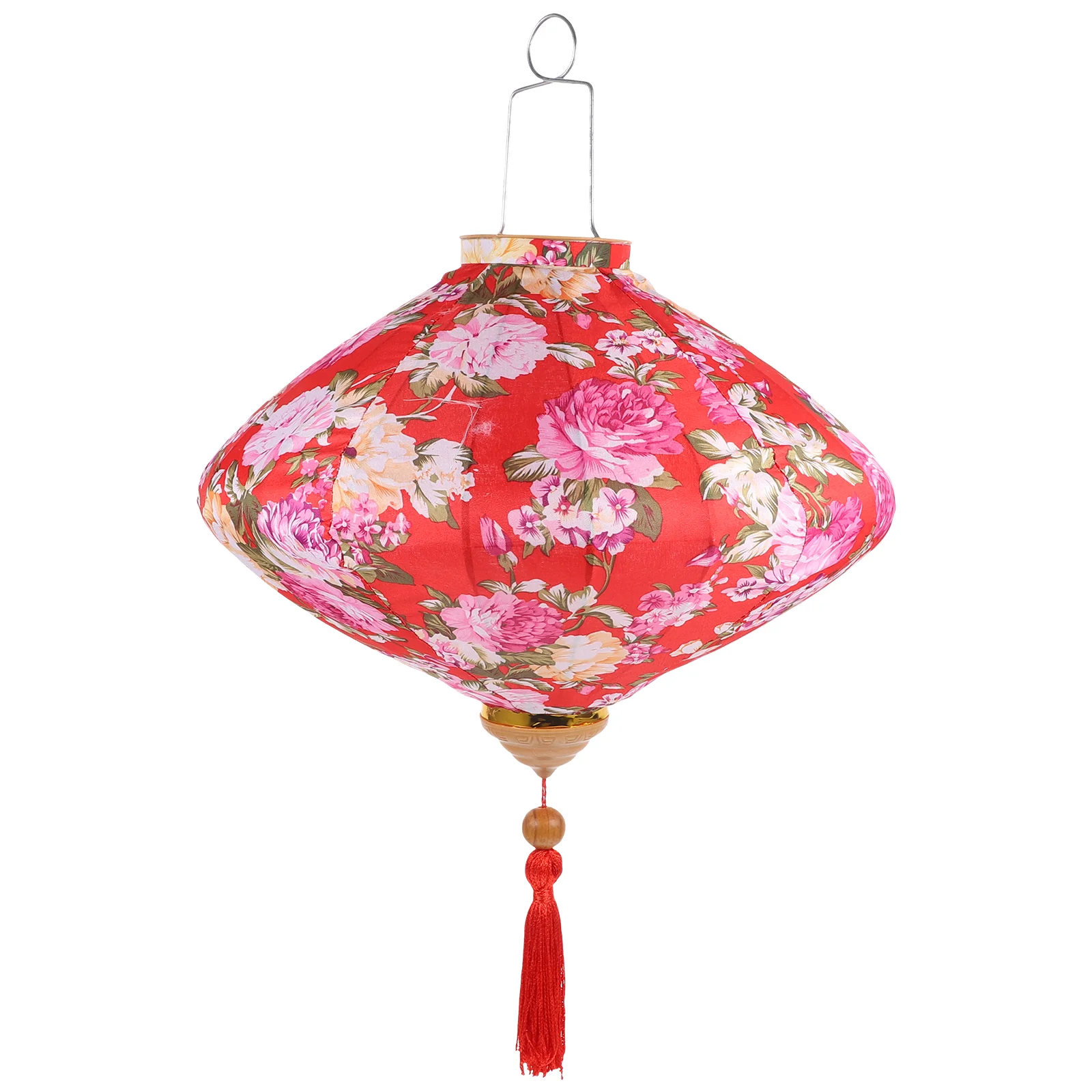 

Vietnamese Silk Lanterns Hoian Lamp Vietnam Lampshape 12Inch Hanging Floral Lantern Wedding Decor Garden Party Yard