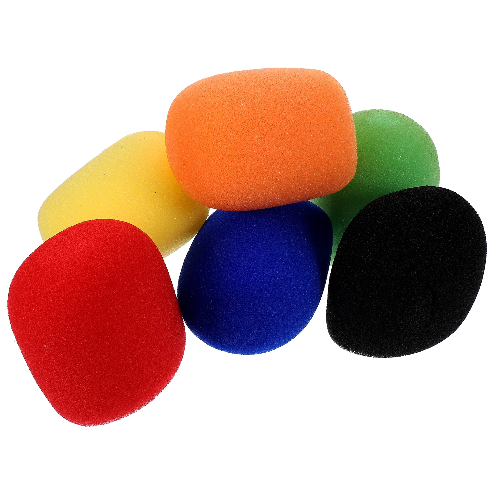 

6/10/12pcs Microphone Windscreen Foam Cover Thick Sponge Mic Protective Covers Stage Microphone Cap For Studio Interview Karaoke