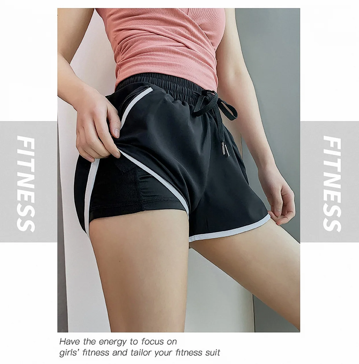 2022 New Spring and Summer Women's Elastic Anti-glare Outer Wear Loose and Thin Ultra-short Speed Training Shorts short pants