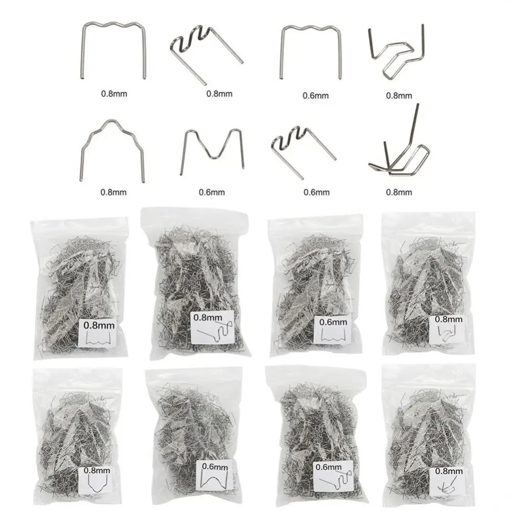 100PCS 0.6/0.8mm Hot Stapler Staples For Car Bumper Hot Stapler Welding Soldering Tools Plastic Welder Automotive Repair Kit 6
