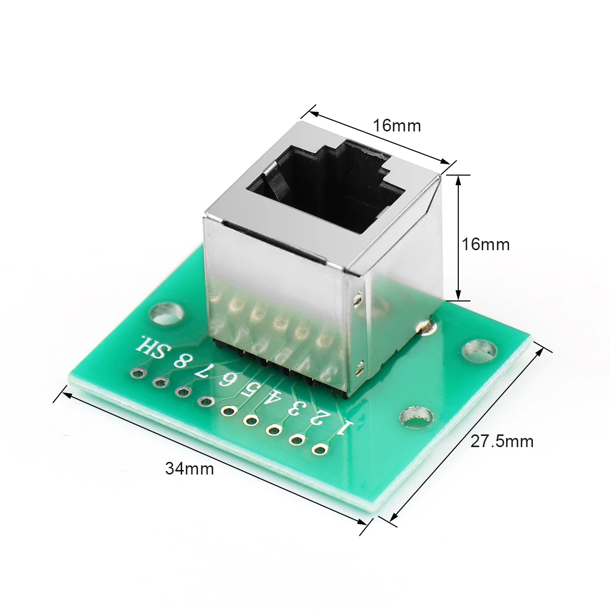 RJ45 네트워크 포트 어댑터 8P 수직 및 수평 변환 테스트 보드 네트워크 포트 어댑터 터미널 블록 회로 기판
