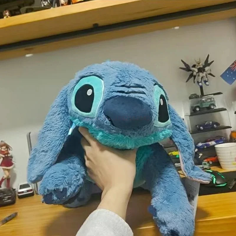 Hot 40/60/80/100cm Stitch Disney Doll Plush Toys Plush Stuffed Doll Soft Pillow Prone Posture Darklight Blue Cute Toy Gifts 2