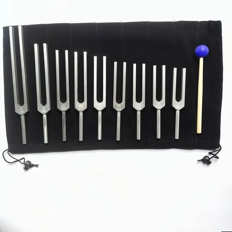 174Hz-963Hz Chakra Tuning Fork Sound Healing Tools Yoga Diapason Music Therapy Aluminum Alloy Tuning Forks Virbration Instrument