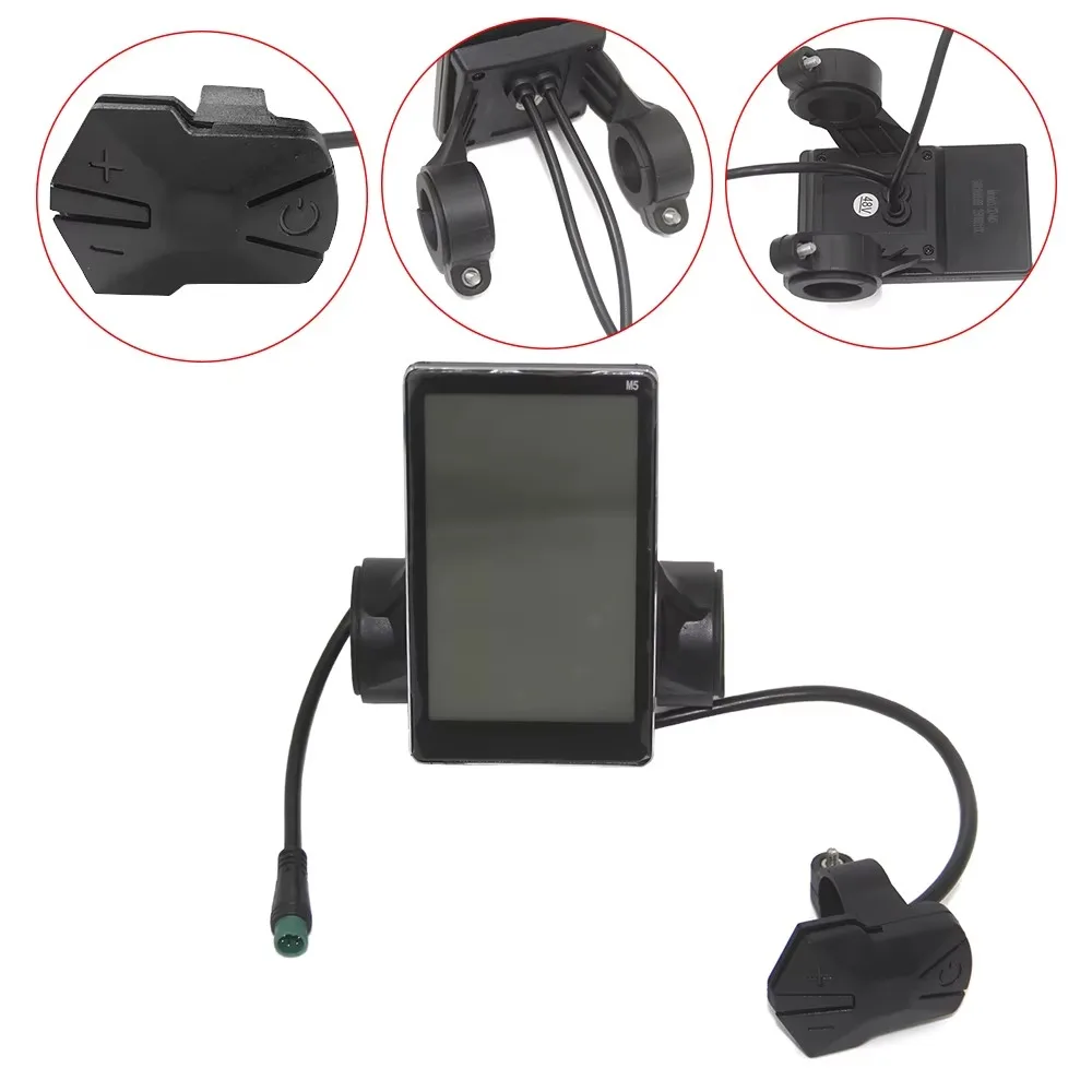 E-Bike LCD-Display 5-Pin 24V 36V 48V 60V E-Scooter M5 LCD-Panel Bildschirm E-Bike Fahrradzubehör – Detail 3