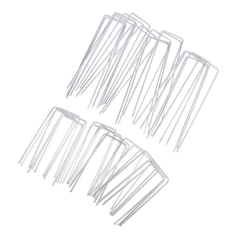Garden Staples Plant Stakes 20pcs Landscape U-Shaped Garden Pins for Weed