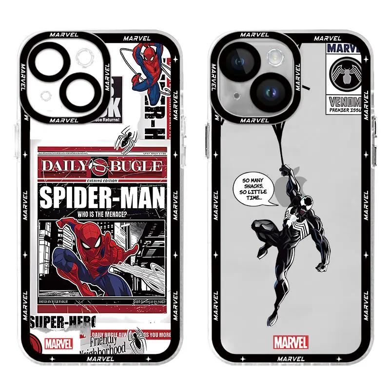 Marvel Venom Spiderman Phone Case for Apple iPhone 15 Pro 14