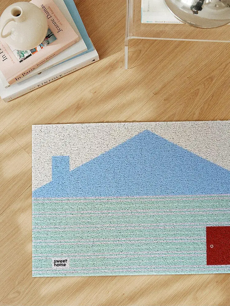 Korean Sle Cute House Entrance Mat Indoor Door Mat Easy to Clean Silk Circle Dustproof Mat Resistant to Dirt And Wear for s