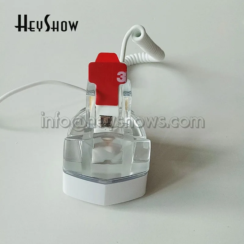 Chargeable Phone Security Display Stand Mobile Phone Burglar Alarm System Cellphone Anti-Theft Device Holder For Retail Store