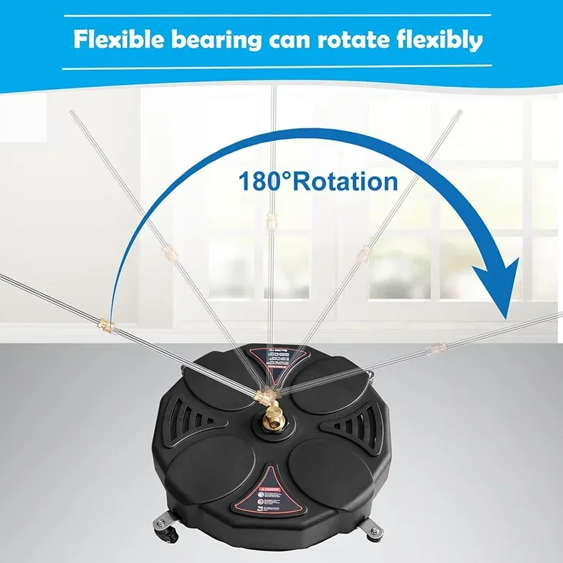 High Pressure Washer 13 Inch Round Floor Scrubbing Disc Scrubbing Disc Brush Pool Road Washer Accessories 2500PSI