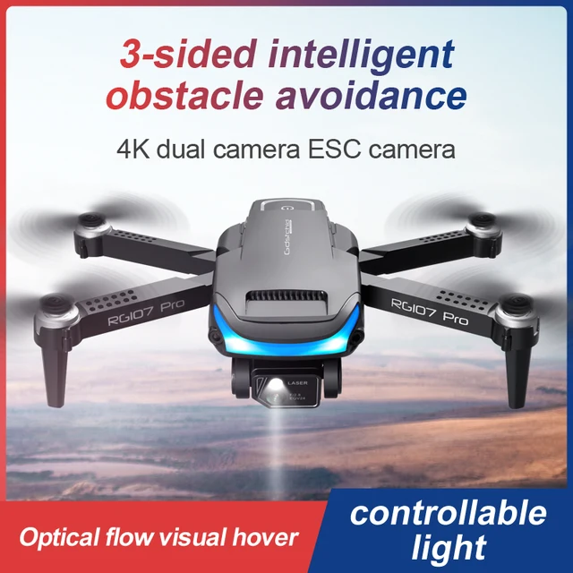 For Beginner 2022 RG107 4k Drone 3 Side Avoid Obstacles HD Dual Camera WiFi fpv Drone Quadcopter Toys Helicopter RC Dron 5