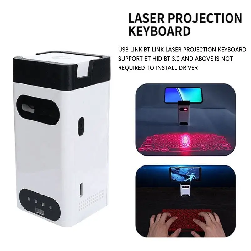 Virtual-Laser-Keyboard-Bluetooth-Wireless-Projector-Phone-Keyboard-For-Computer-Pad-Laptop-With-Mouse-Function.jpg Virtuális Lézerbillentyűzet Bluetooth Vezeték Nélküli Projektor Telefon Billentyűzet Számítógépes Laptophoz Egér Funkcióval - Image 3