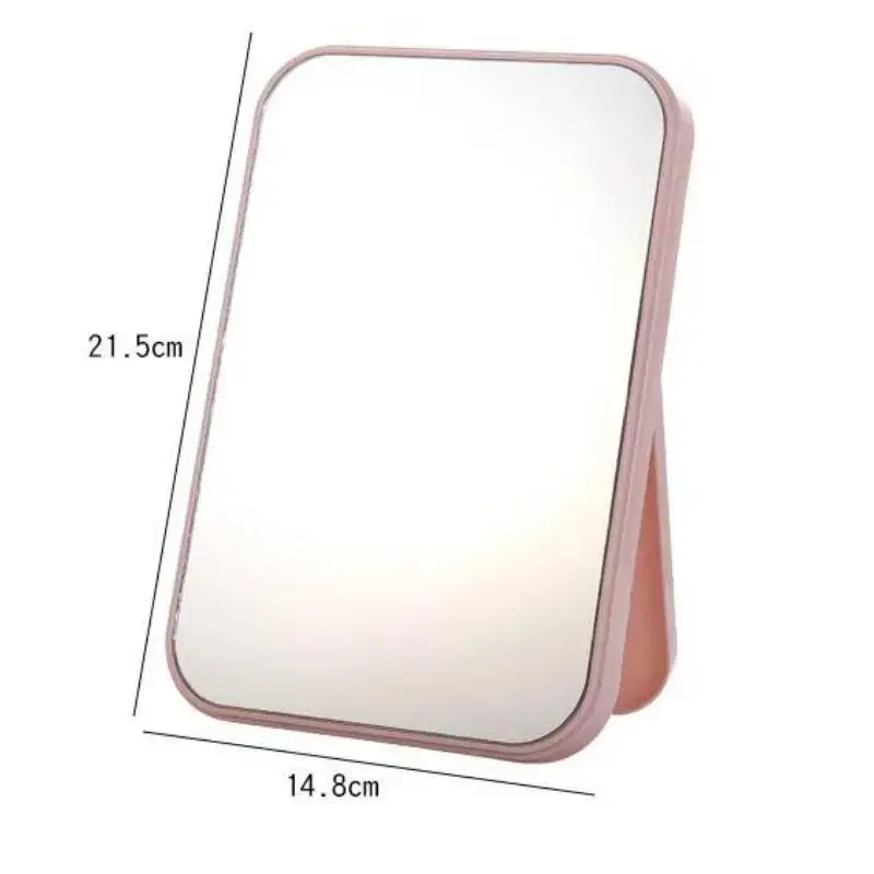 High List Size Large Makeup Mirror Desktop Plain Folding Dressing Tool Portable Large Square Princess Mirrors Make Up Mirror