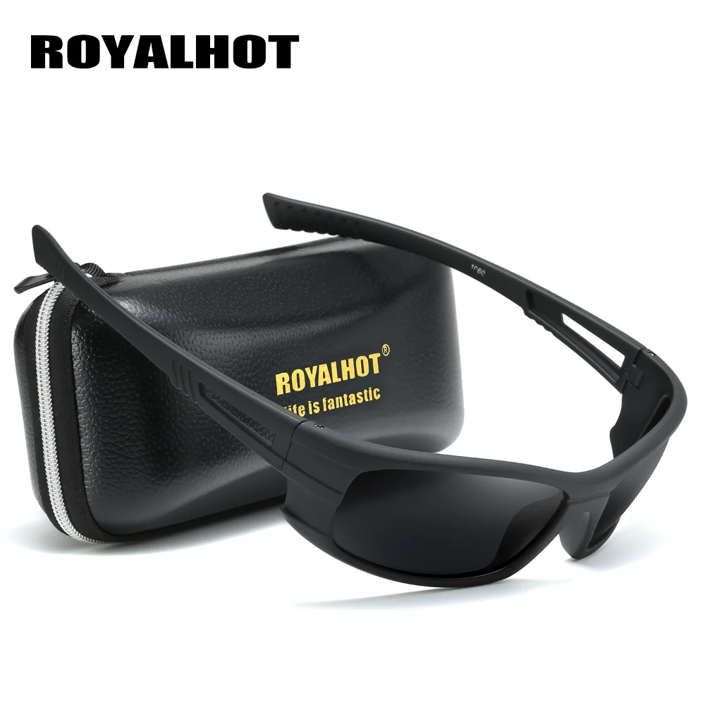 RoyalHot 남녀공용 편광 코시 스포츠 선글라스, 빈티지 선글라스, 레트로 아이웨어 쉐이드, 남성 900180