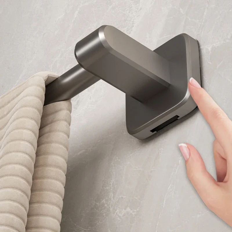 Towel Rack Bathroom Perforated Suction Cup Wall Mounted Storage Rack Toilet Storage Bathroom Towel Rod 1PC towel rack