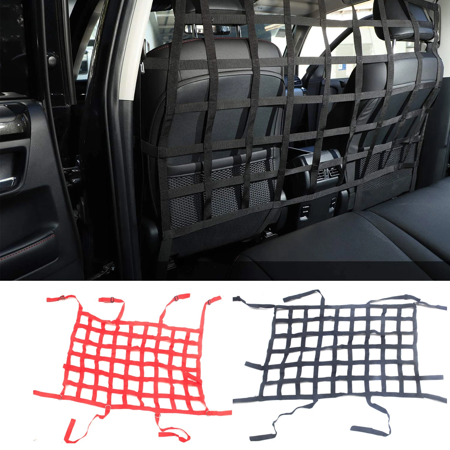 Seat Back Divider Cargo Net Dog Barrier Protection Safety Driving Mesh
