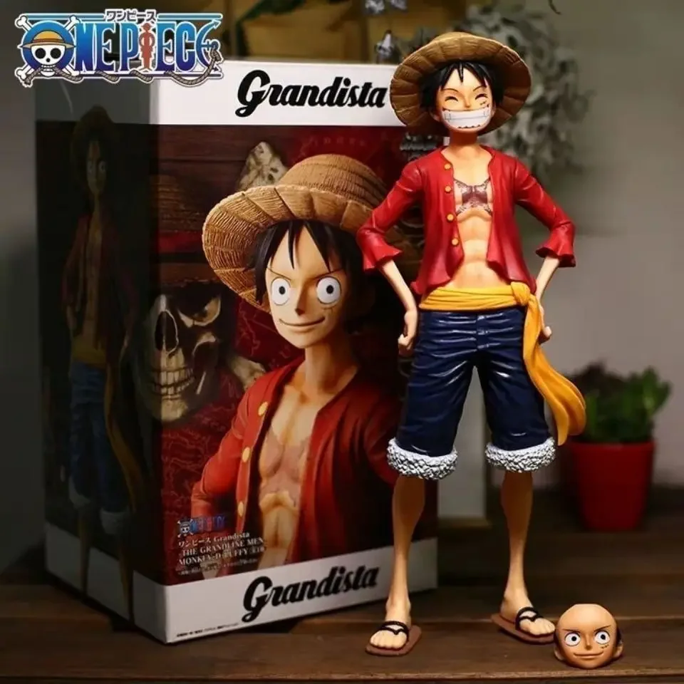 27Cm Anime One Piece Assemblare Figura Sicura Smiley Rufy Tre Forme Face Change Doll Action Figurine Model Toys Kit Da Garage