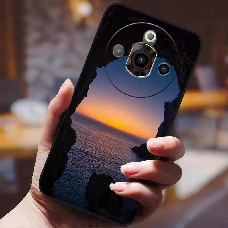 Cartoon Anime Shockproof Protective Phone Case - Black Bumper Cover