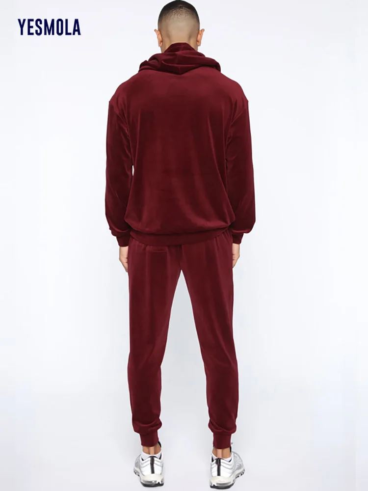 YESMOLA Spring Autumn Men's Velvet Sport Suit Male Plus Velour Thick  Hoodies+ Pants Warm Sweatshirt Sportswear Tracksuit Set - AliExpress