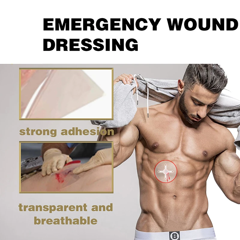 Chest Seal Medical 6pcs/set Prevent Puncture Wounds Dressing Pneumothorax Emergency First Aid Trauma