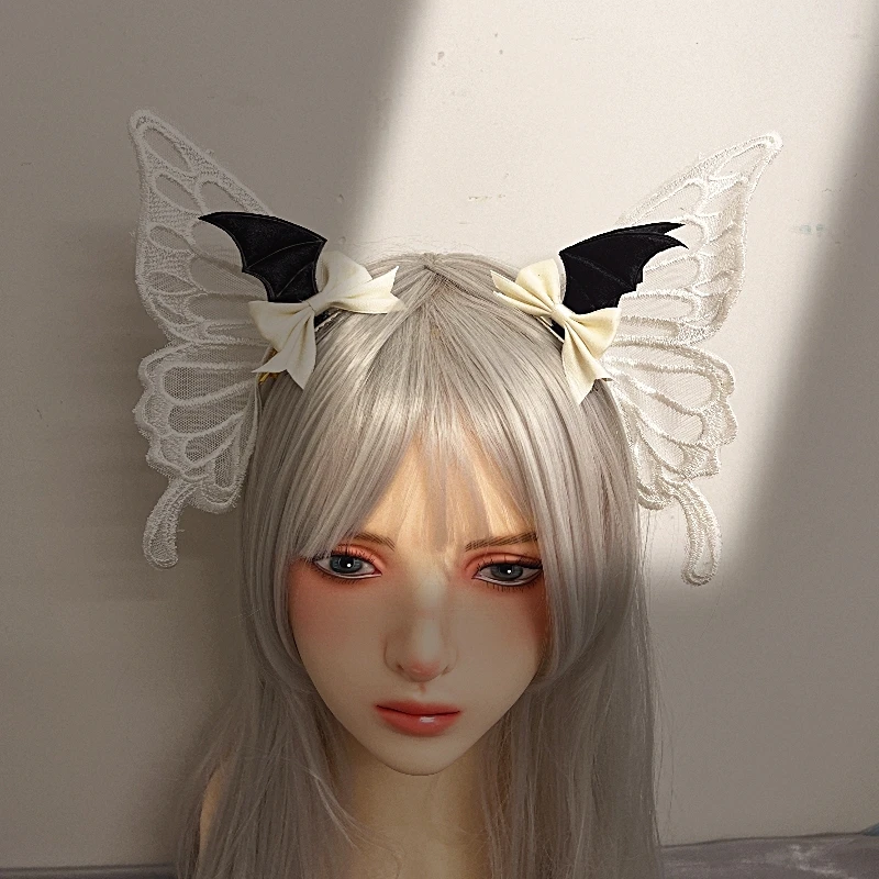 Gothic Cosplay Schwarzer Schmetterling Haarspange Goth Haarspangen Fledermausflügel Haarspange Teufelsflügel Haarspange – Detail 4