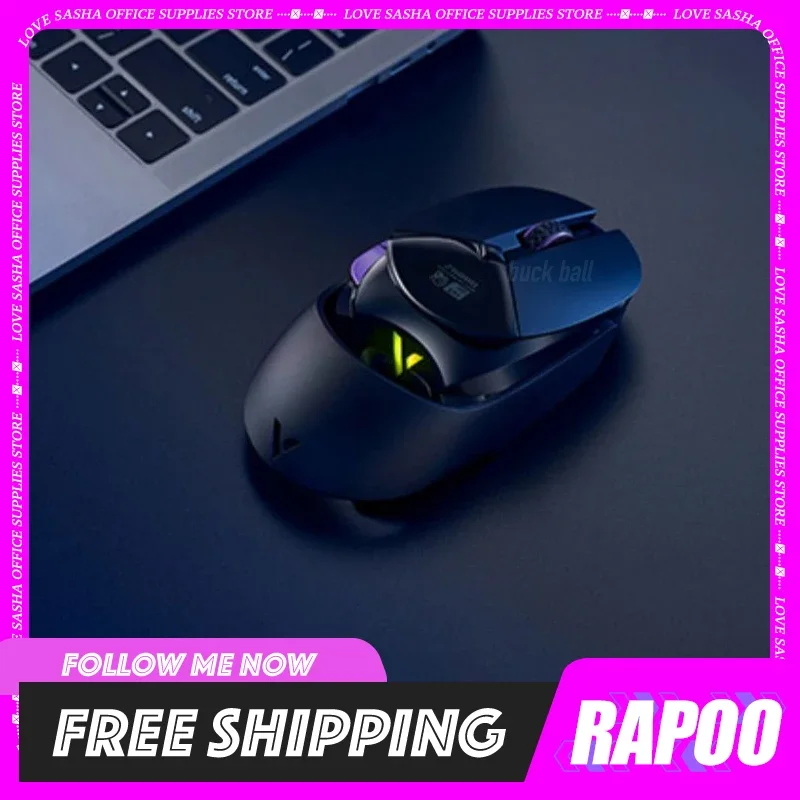 

Vt960pro Rapoo Gaming Mouse Wireless 4K PAW3395 Sensor Dual Mode LED Screen RGB Mouse Ergonomics Pc Gamer Accessories Office Mac
