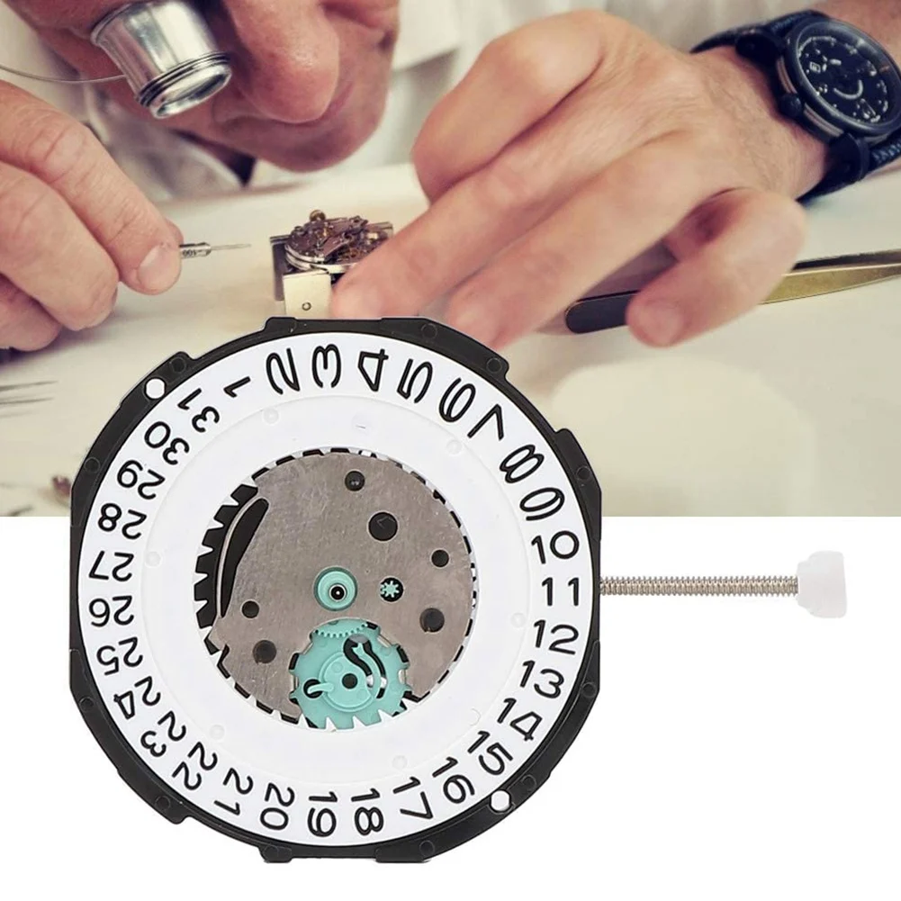Watch Movement Three Hands Movement Quartz Watch Movement SL28 for Repair Accessory Men(Single Calendar)