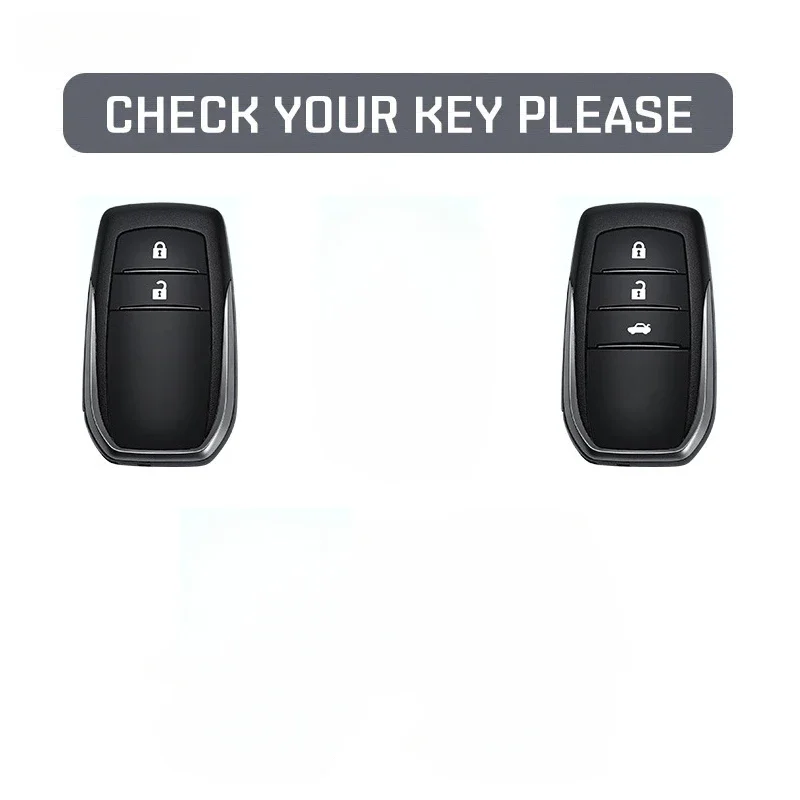 ABS 탄소 섬유 자동차 플립 키 케이스 커버, Toyota Sienna Rav4 Crown Hilux Fortuner Camry Land Cruiser Prado Venza 액세서리