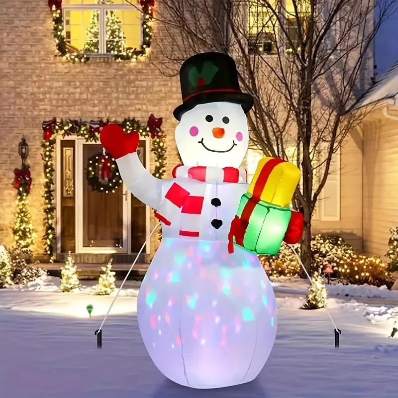 1.5M Inflatable Christmas Snowman LED Lights Outdoor Patio Christmas Decorations Festive Display