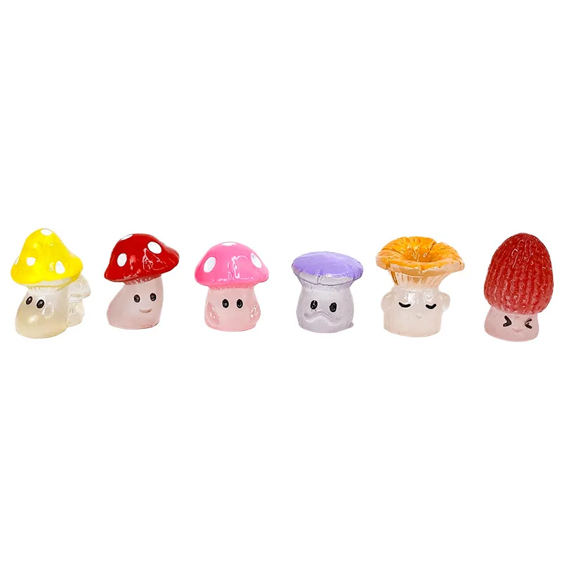 Lot De 14 Mini Champignons En Résine - Décorations Féériques Pour Jardin Miniature, Terrarium, Décoration Maison - Couleurs Vives