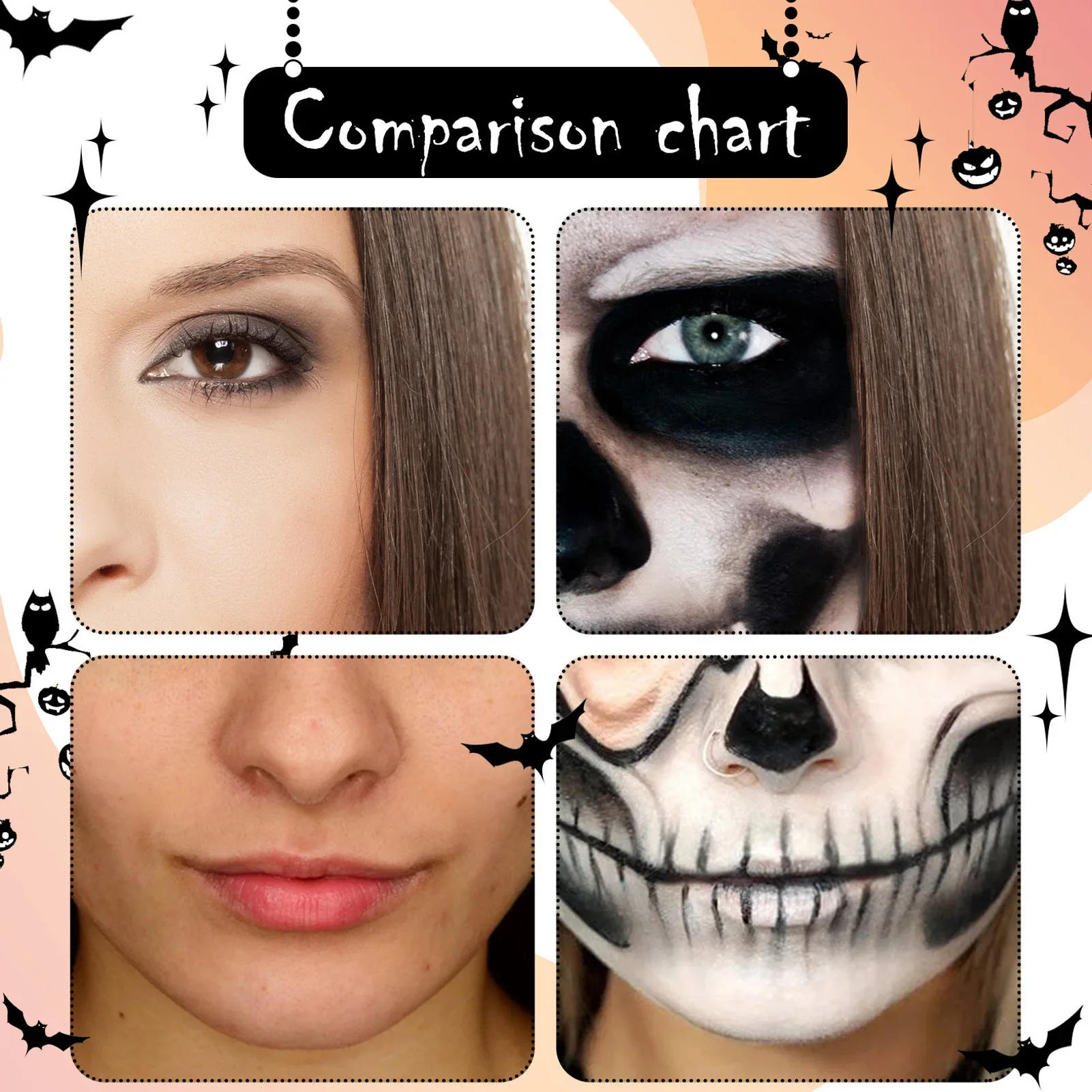 Pintura Faciais Simpl Halloween: O Kit Essencial para Transformações  Rápidas e Impactantes em Festas de Halloween, image size:1601x1601