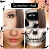 2PCS Halloween Face Painting Kit Highly Pigmented Face Body brus Paint Black and White for DIY Cosplay Theme Parties Body Makeup 5