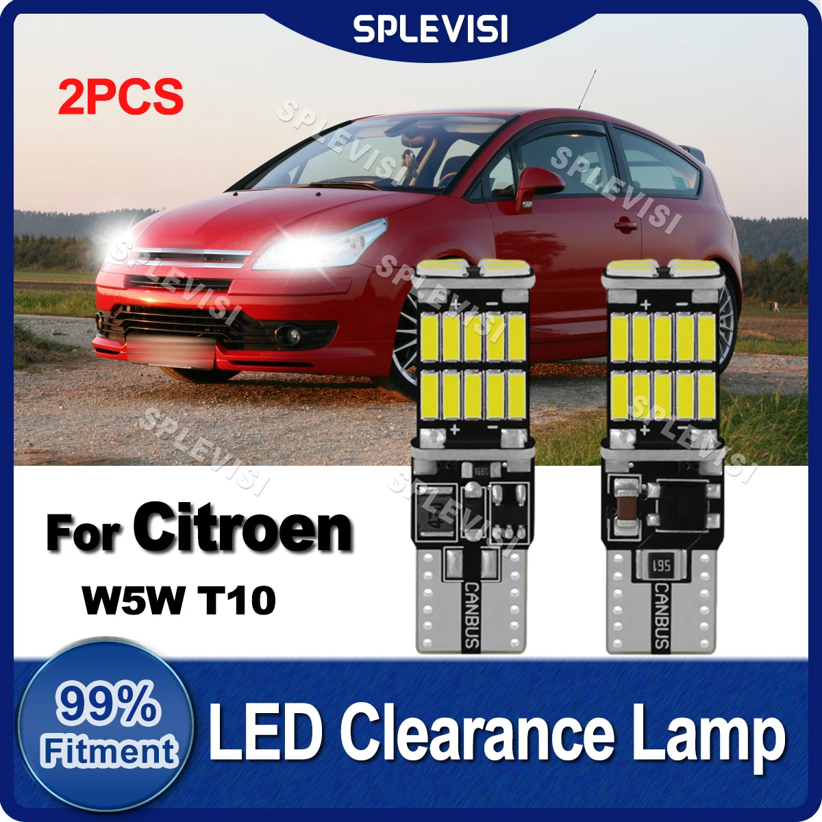 

Replace LED Clearance Lamp Light Bulb W5W T10 Canbus 6000K White 700LM/Bulb For Citroen C1 C2 C3/C3 Picasso C4 Coupe C5 C6 C8