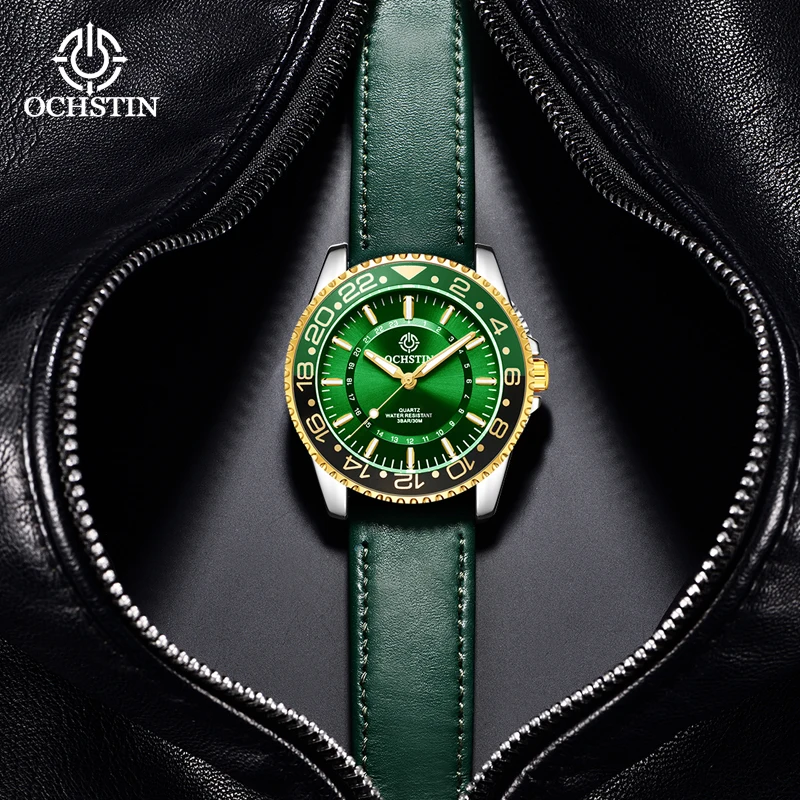OCHSTIN New 2024 Personalized Trendy Navigator Series Multi functional Quartz Movement Waterproof Watch Men's Quartz Watch