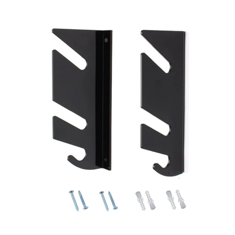 

Skateboard Wall Mount Display Rack Black With Hanger Hook For Longboard Skateboard