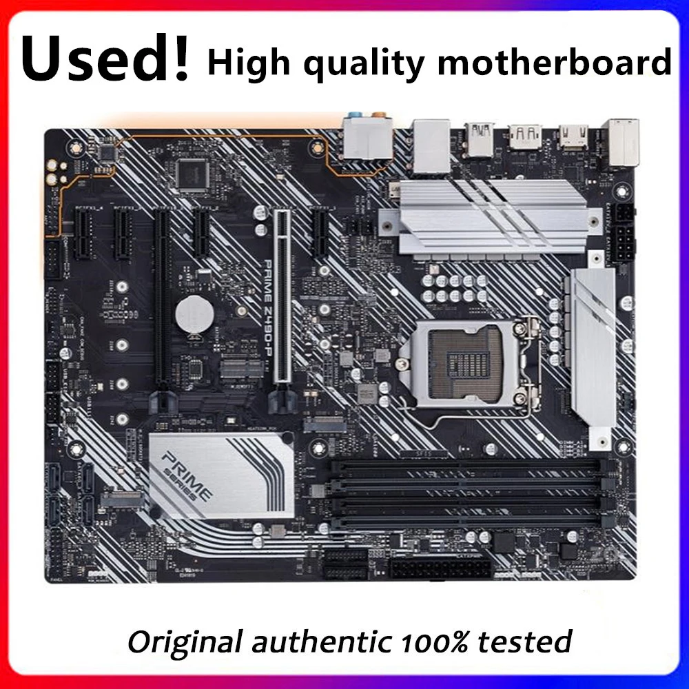 Per Prime Z490-P Originale Usato Desktop Intel Z490 128Gb Ddr4 Scheda Madre Lga 1200 I7/I5/I3 Usb3.0 Sata3