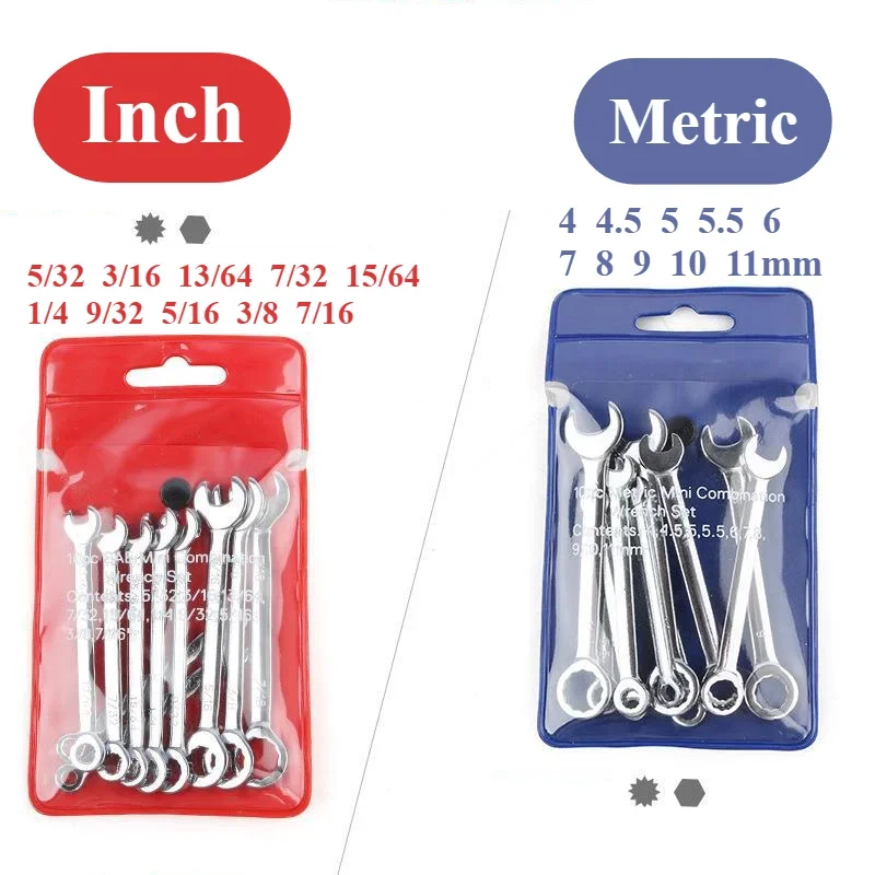 10-Pcs Mini Double-End Ratchet Wrench Seter 3