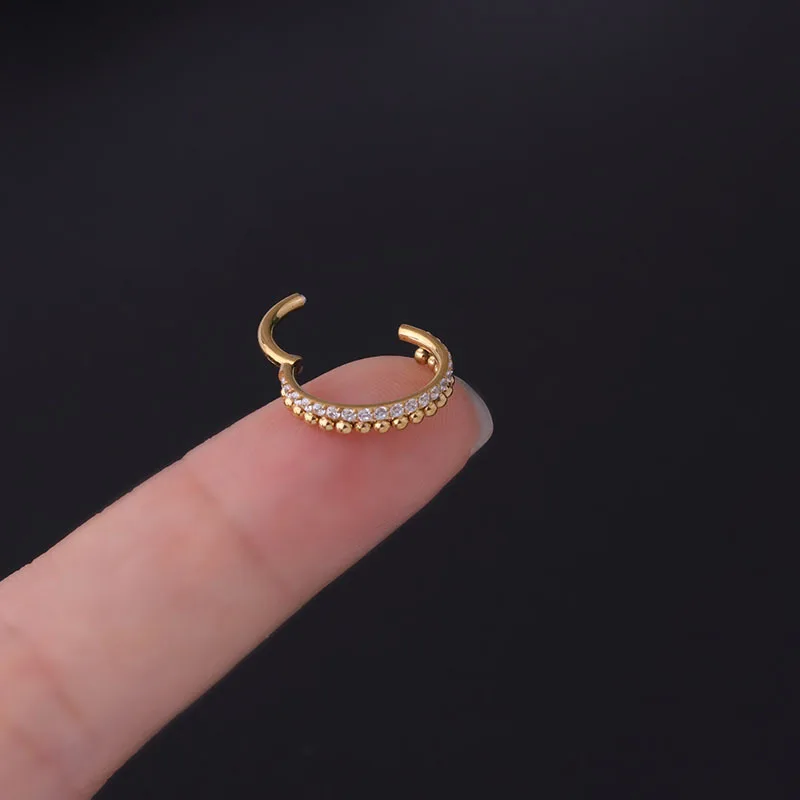 Gold Plated Silver, Gold Encrusted Crystal Small Septum Nose Ring Nose Hoop  Diameter 6mm, 8mm Seamless Cartilage/tragus/helix Ring Hoop - Etsy UK | Nose  ring jewelry, Nose rings hoop, Nose ring