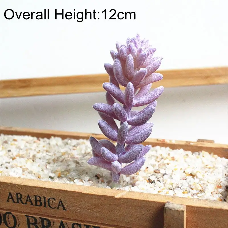 Vibrant Purple Flocking Artificial Succulent Decor