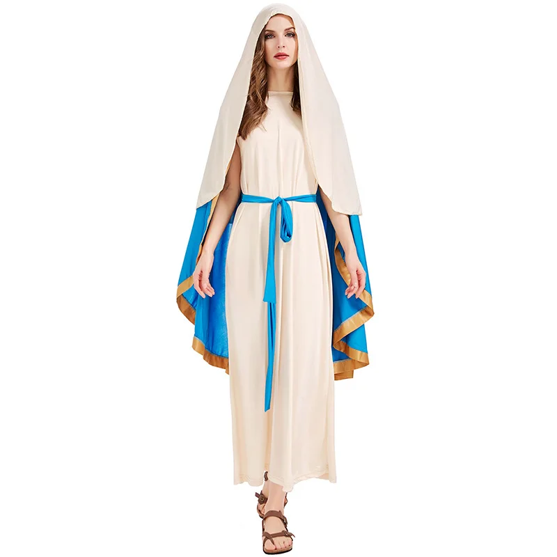 

Sexy Women Medieval Religious Virgin Mary Cosplay Costume Halloween Carnival Party Convent Bad Habit Nun Sister Fancy Dress